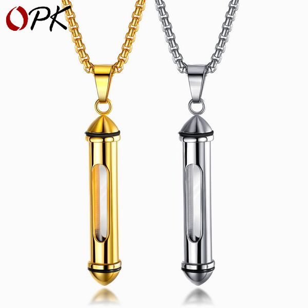 opk high-end jewelry titanium steel perfume bottle pendant lovers necklace men and women, personality clavicle chain, Silver
opk high-end jewelry titanium steel perfume bottle pendant lovers necklace men and women, personality clavicle chain, Silver