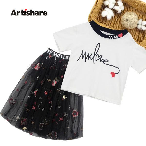 clothing sets children summer clothes heart pattern girls outfits tshirt + mesh skirt kids casual style tracksuits for, White
clothing sets children summer clothes heart pattern girls outfits tshirt + mesh skirt kids casual style tracksuits for, White