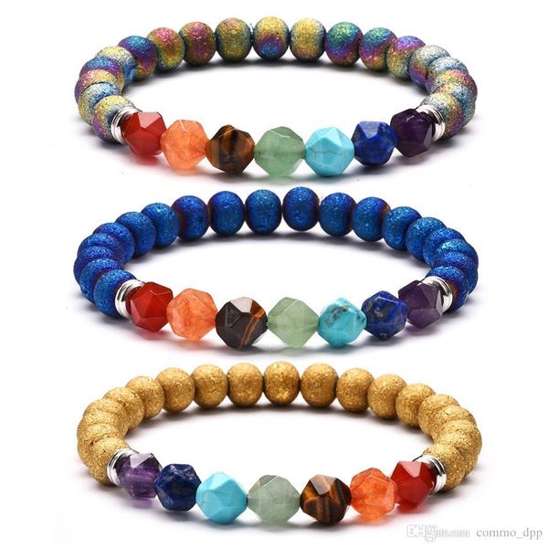 new arrival 7 chakra charm bracelets for women men colorful natural stone healing crystals beads chains wrap bangle fashion yoga jewelry, Black
new arrival 7 chakra charm bracelets for women men colorful natural stone healing crystals beads chains wrap bangle fashion yoga jewelry, Black