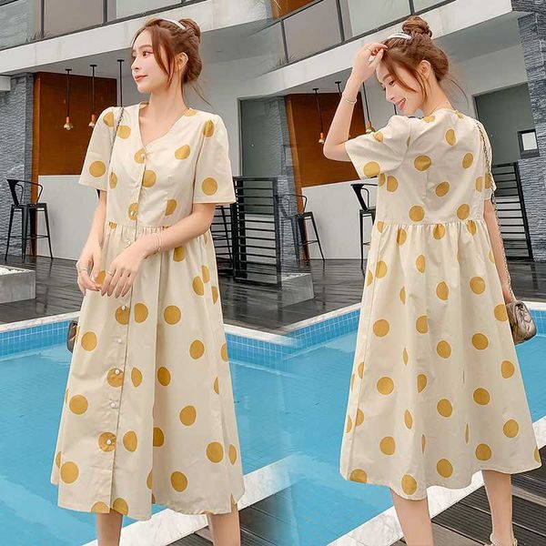 maternity dresses 5905# clothes summer cotton fashion dot printing short sleeve loose stylish dress for pregnant women mom, White
maternity dresses 5905# clothes summer cotton fashion dot printing short sleeve loose stylish dress for pregnant women mom, White