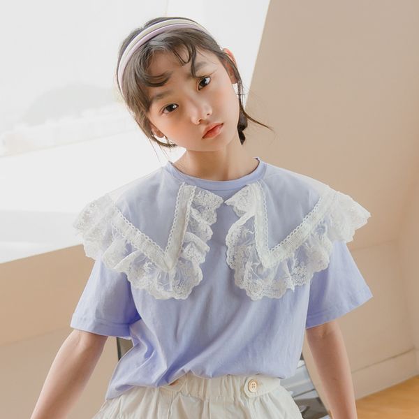 big lave collar purple for kids girl 10 12 years 2020 summer korean style sweet cotton t-shirts for teenage, Blue
big lave collar purple for kids girl 10 12 years 2020 summer korean style sweet cotton t-shirts for teenage, Blue