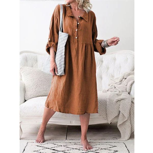 solid color womens casual dresses fashion buttons panelled lapel neck womens designer shirt dresses casual females clothing, Black;gray
solid color womens casual dresses fashion buttons panelled lapel neck womens designer shirt dresses casual females clothing, Black;gray