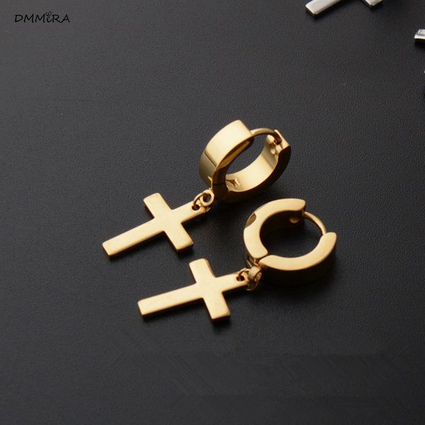 2019 fashion punk rock round cross earring big small size for women mens stainless steel 1pair, Golden;silver
2019 fashion punk rock round cross earring big small size for women mens stainless steel 1pair, Golden;silver