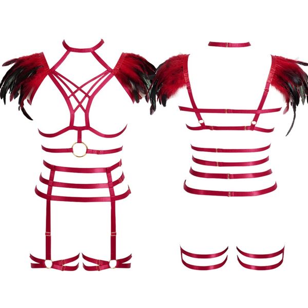 body harness harajuku elastic bra strappy harness women stockings suspender garter belts punk lingerie adjust party wear, Black;white
body harness harajuku elastic bra strappy harness women stockings suspender garter belts punk lingerie adjust party wear, Black;white