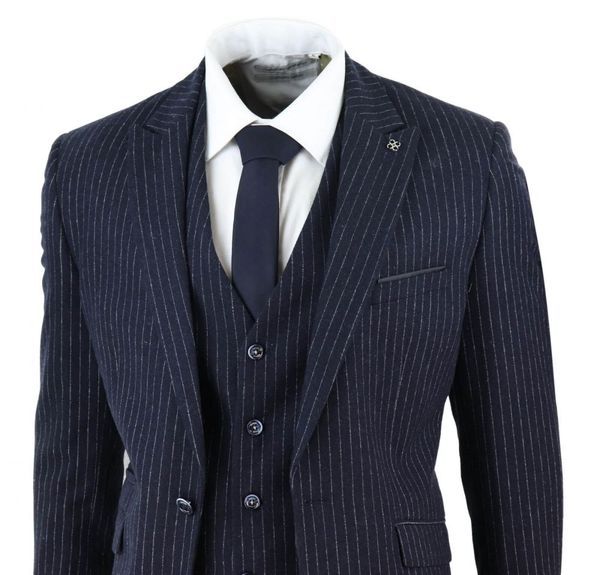 mens navy-blue pinstripe 3 piece vintage suit wool blend vintage peaky blinder custom made prom dress party wear, Black;gray
mens navy-blue pinstripe 3 piece vintage suit wool blend vintage peaky blinder custom made prom dress party wear, Black;gray