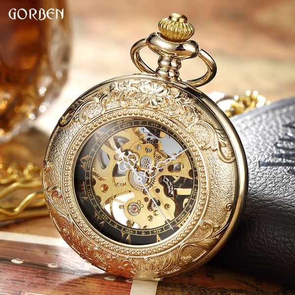 luxury retro golden hollow skeleton mechanical pocket watch mens fob chain steel exquisite sculpture women men pocket wath gifs, Slivery;golden
luxury retro golden hollow skeleton mechanical pocket watch mens fob chain steel exquisite sculpture women men pocket wath gifs, Slivery;golden