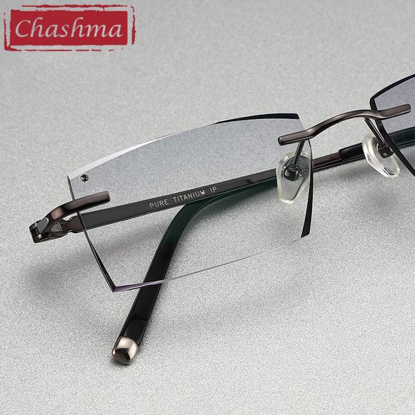 titanium prescription dark lenses glasses men tint lenses myopia reading glasses diamond cutting rimless frame, Black
titanium prescription dark lenses glasses men tint lenses myopia reading glasses diamond cutting rimless frame, Black