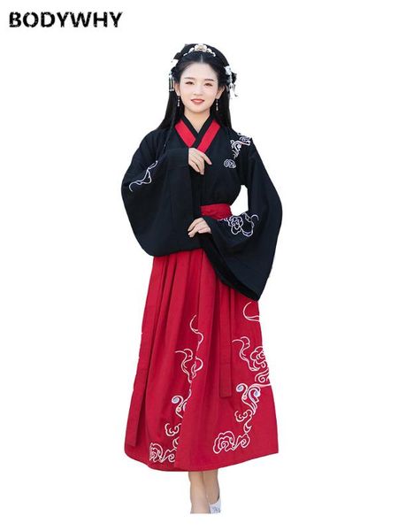 traditional hanfu costumes embroidery oriental long sleeve chinese style princess ancient folk dance fairy elegant couples, Black;red
traditional hanfu costumes embroidery oriental long sleeve chinese style princess ancient folk dance fairy elegant couples, Black;red