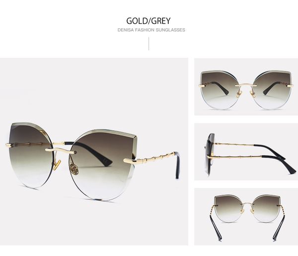 cool women sunglasses cat eye fashion driver glasses girls pink rimless sun glasses ladies uv400 zonnebril dames g23018
cool women sunglasses cat eye fashion driver glasses girls pink rimless sun glasses ladies uv400 zonnebril dames g23018
