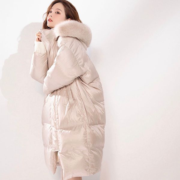 теплый вниз parka jacket женщины плюс размер меха с капюшоном воротник белая утка вниз пальто женщины длинные пальто зимняя куртка для женщи, Black 
теплый вниз parka jacket женщины плюс размер меха с капюшоном воротник белая утка вниз пальто женщины длинные пальто зимняя куртка для женщи, Black