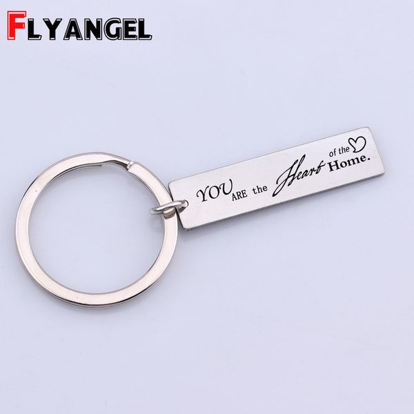 engraved keyring you are the heart of the home family love keychain gift for husband wife couple lover simple fashion bag charm, Silver
engraved keyring you are the heart of the home family love keychain gift for husband wife couple lover simple fashion bag charm, Silver