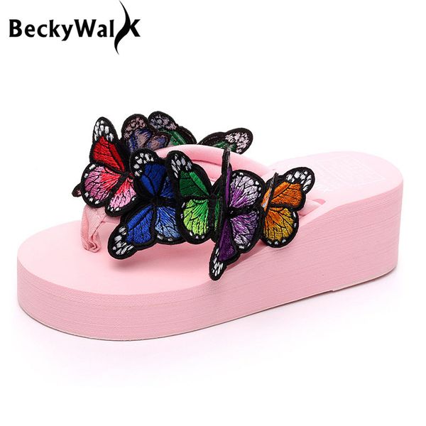 beckywalk platform wedge slippers butterfly flip flops sandals women summer casual beach shoes ladies slipper size34-41 wsh2663, Black
beckywalk platform wedge slippers butterfly flip flops sandals women summer casual beach shoes ladies slipper size34-41 wsh2663, Black