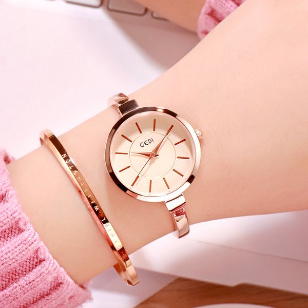 2019 women's watch fashion minimalist bracelet watch girl waterproof ladies simple female gold hand, Slivery;brown
2019 women's watch fashion minimalist bracelet watch girl waterproof ladies simple female gold hand, Slivery;brown