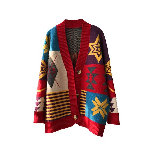 autumn and winter 2019 new korean color contrast geometric pattern knitted cardigan medium long loose coat women's wear, White;black
autumn and winter 2019 new korean color contrast geometric pattern knitted cardigan medium long loose coat women's wear, White;black
