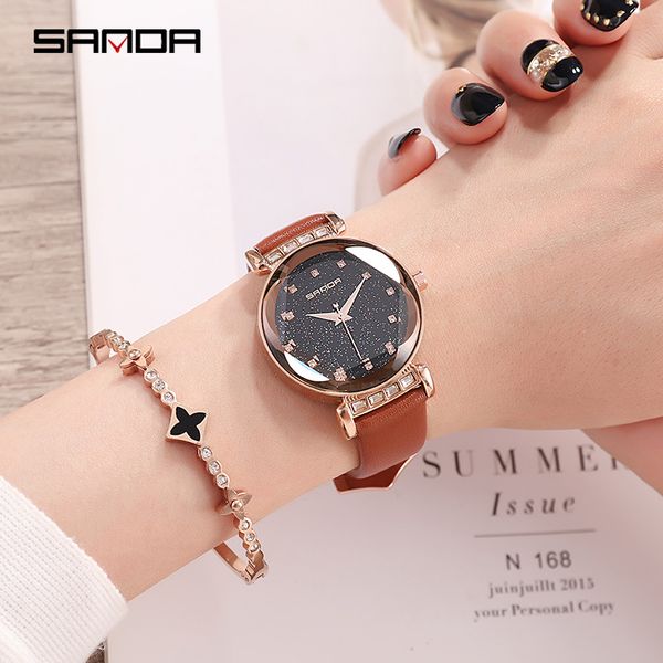 2019 new ladies watch women sanda waterproof quartz watches female wrist watch rhinestone design women's clock, Slivery;brown
2019 new ladies watch women sanda waterproof quartz watches female wrist watch rhinestone design women's clock, Slivery;brown