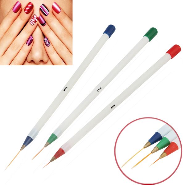 3pcs nail brushes diy nail art drawing striping liner pen painting stripe art brushes set for manicure, Silver
3pcs nail brushes diy nail art drawing striping liner pen painting stripe art brushes set for manicure, Silver