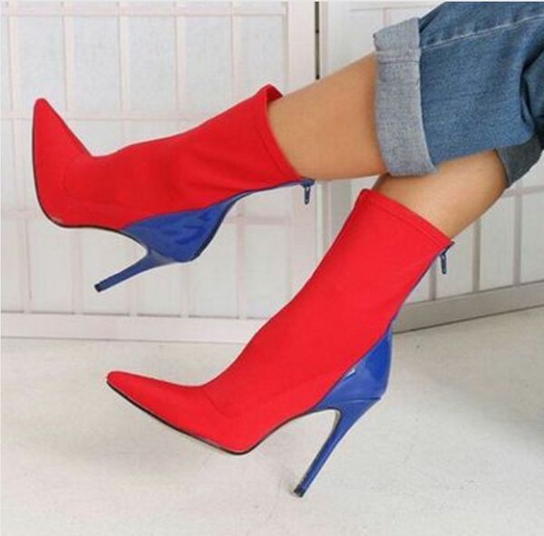 2019 new boots women stretch fabric pointed toe ankle boots high heels zip basic high pumps women shoes k402, Black
2019 new boots women stretch fabric pointed toe ankle boots high heels zip basic high pumps women shoes k402, Black