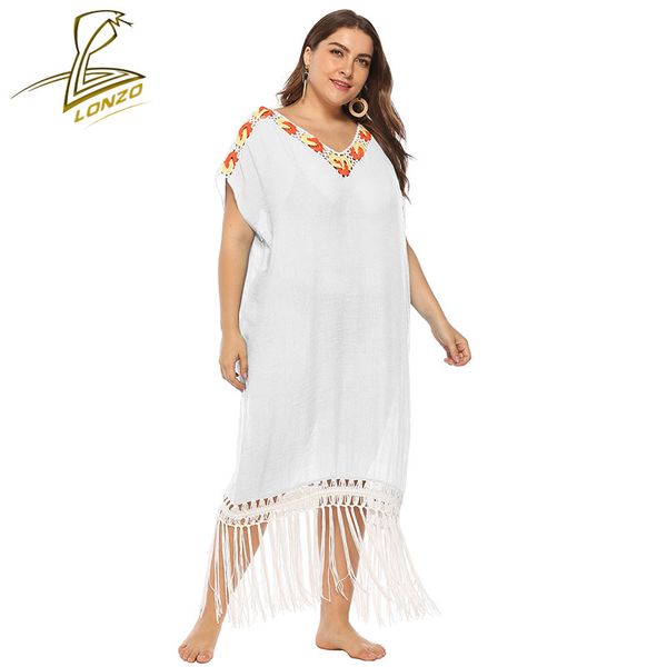 lonzo women' loose beach dress solid color tassel bathing suit cover ups plus size lcp47, Blue;gray
lonzo women' loose beach dress solid color tassel bathing suit cover ups plus size lcp47, Blue;gray