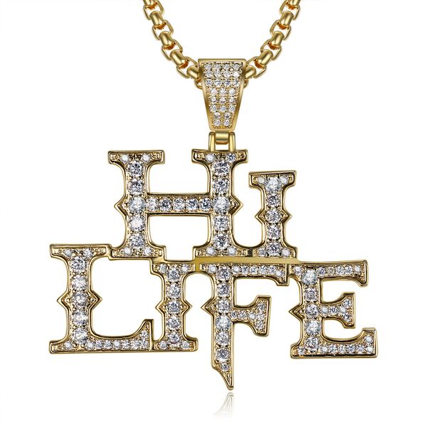 men hip hop iced out hi life letters pendant necklaces cubic zirconia male pendants necklace hiphop jewelry gift, Silver
men hip hop iced out hi life letters pendant necklaces cubic zirconia male pendants necklace hiphop jewelry gift, Silver