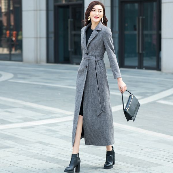 2019 winter fall fashion women office ladies grey striped slim sash woolen coat , autumn womens grey placket wool coats, Black
2019 winter fall fashion women office ladies grey striped slim sash woolen coat , autumn womens grey placket wool coats, Black
