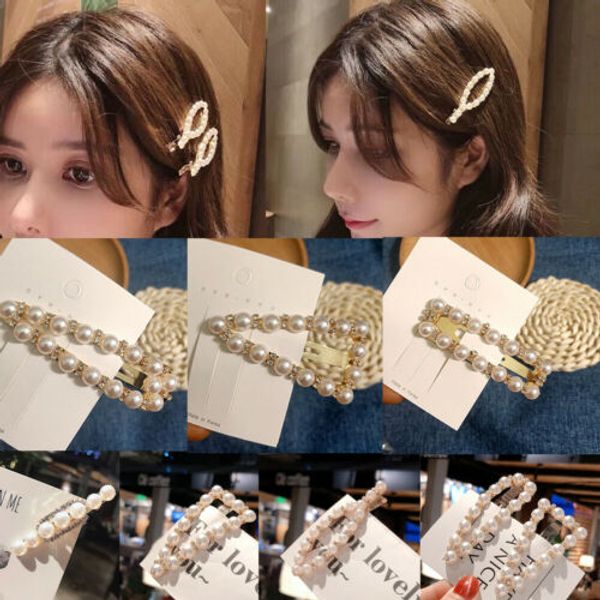 women elegant pearl leaf hair clip hairband comb bobby pin barrette hairpin, Blue;gray
women elegant pearl leaf hair clip hairband comb bobby pin barrette hairpin, Blue;gray