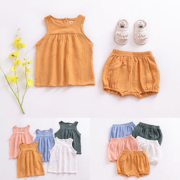 baby girls summer suits 5 colors linen cotton kids outfits children clothing sets newborn vest + shorts 2 pcs kids clothes jy294, White
baby girls summer suits 5 colors linen cotton kids outfits children clothing sets newborn vest + shorts 2 pcs kids clothes jy294, White