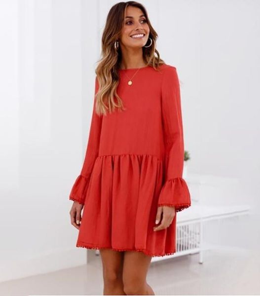 summer mini dress women beach dress female fashion back lace up dresses retro o-neck solid vestidos casual loose short dresses, Black;gray
summer mini dress women beach dress female fashion back lace up dresses retro o-neck solid vestidos casual loose short dresses, Black;gray