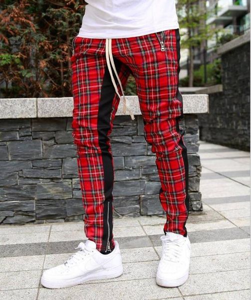 new men's trousers europe and the united states fashion trend plaid slim color matching feet casual trousers, Black
new men's trousers europe and the united states fashion trend plaid slim color matching feet casual trousers, Black