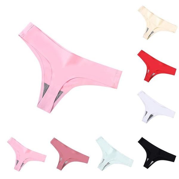 women's panties seamless ice-silk thong one-piece solid color viscose briefs women for lingerie g string summer plus size, Black;pink
women's panties seamless ice-silk thong one-piece solid color viscose briefs women for lingerie g string summer plus size, Black;pink