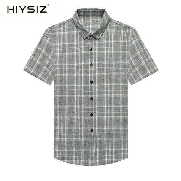 hiysiz men shirt cotton fashion plaid camisa masculina spring summer short sleeve business casual shirts mens clothes h6020s, White;black
hiysiz men shirt cotton fashion plaid camisa masculina spring summer short sleeve business casual shirts mens clothes h6020s, White;black