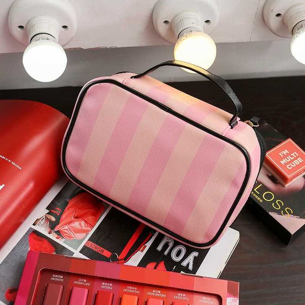 pink stripe cosmetic bag make up case women toiletries organizer leather storage neceser hanging bathroom wash bag
pink stripe cosmetic bag make up case women toiletries organizer leather storage neceser hanging bathroom wash bag