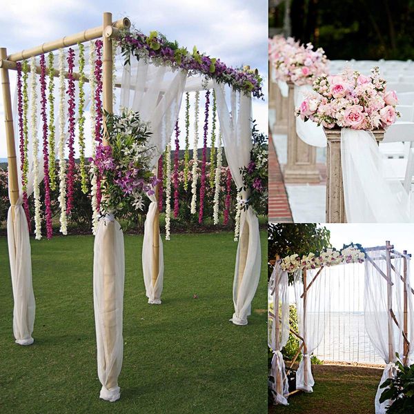 197 x 53 inch sheer scarf organza table swags wedding for event party able runner skirt stair bow backdrop decoration white b04
197 x 53 inch sheer scarf organza table swags wedding for event party able runner skirt stair bow backdrop decoration white b04