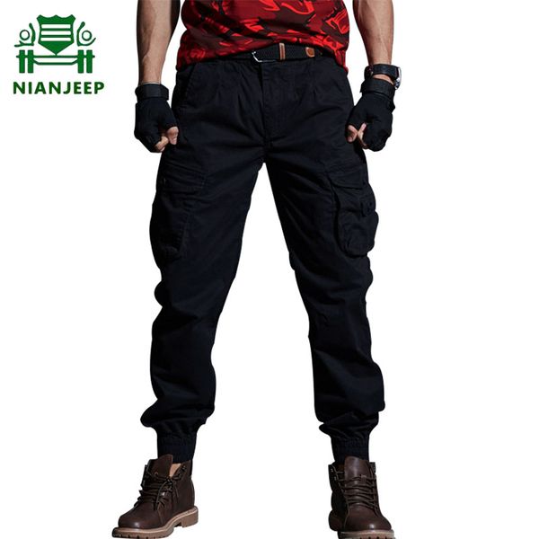 men's cargo pants 100% cotton multi-pocket tactical camouflage trousers male army casual washed joggers pantalon homme, Black
men's cargo pants 100% cotton multi-pocket tactical camouflage trousers male army casual washed joggers pantalon homme, Black