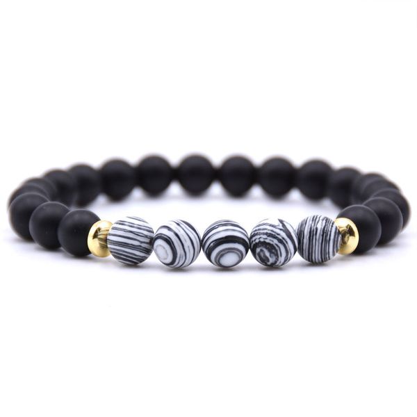 new design sale handmade colorful 8mm natural strands beads black lava stone white agate bracelet for men and women
new design sale handmade colorful 8mm natural strands beads black lava stone white agate bracelet for men and women