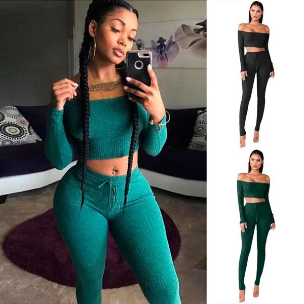 gym clothing fashion women tracksuit solid colors long sleeve off-shoulder short crop tight pants leggings casual workout fitness set#g4, White;black
gym clothing fashion women tracksuit solid colors long sleeve off-shoulder short crop tight pants leggings casual workout fitness set#g4, White;black