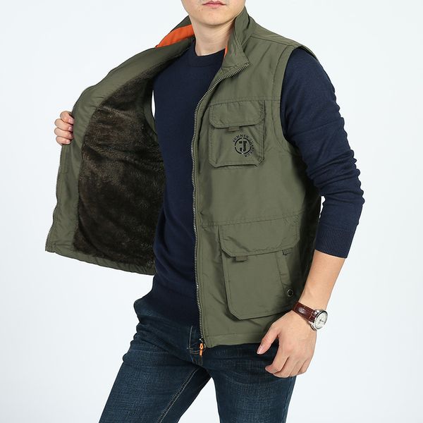 2019 new mens jacket sleeveless vests autumn multi pockets travels pgrapher vest male khaki jacket waistcoat 5xl, Black;white
2019 new mens jacket sleeveless vests autumn multi pockets travels pgrapher vest male khaki jacket waistcoat 5xl, Black;white