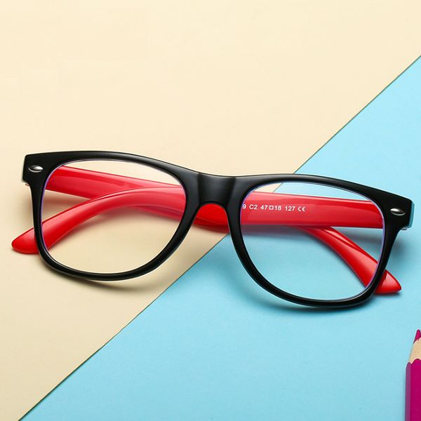 new classic anti-blue light children's glasses reading glasses ultra light computer goggles fashion frame for women, White;black