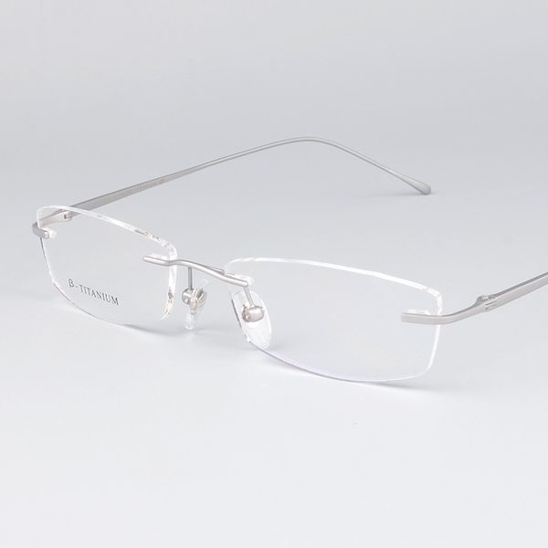 wholesale-classic men ultra-light titanium business frameless eyeglasses frame titanium rimless glasses frames myopia optical frame, Silver
wholesale-classic men ultra-light titanium business frameless eyeglasses frame titanium rimless glasses frames myopia optical frame, Silver