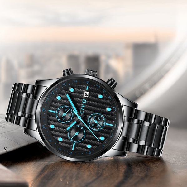civo reloj de hombre watch for men waterproof chronograph analogue quartz wrist watch gents clock, Slivery;brown
civo reloj de hombre watch for men waterproof chronograph analogue quartz wrist watch gents clock, Slivery;brown