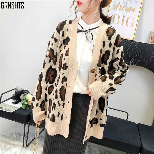 fashion leopard cardigan women autumn winter long sleeve loose sweater oversized coat jacket jumper cardigan sweater woman, White
fashion leopard cardigan women autumn winter long sleeve loose sweater oversized coat jacket jumper cardigan sweater woman, White
