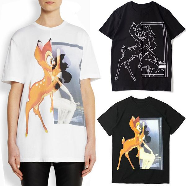 girl design fashion street tshirt women printed deer short sleeves crew neck cotton t shirt ladies, White
girl design fashion street tshirt women printed deer short sleeves crew neck cotton t shirt ladies, White