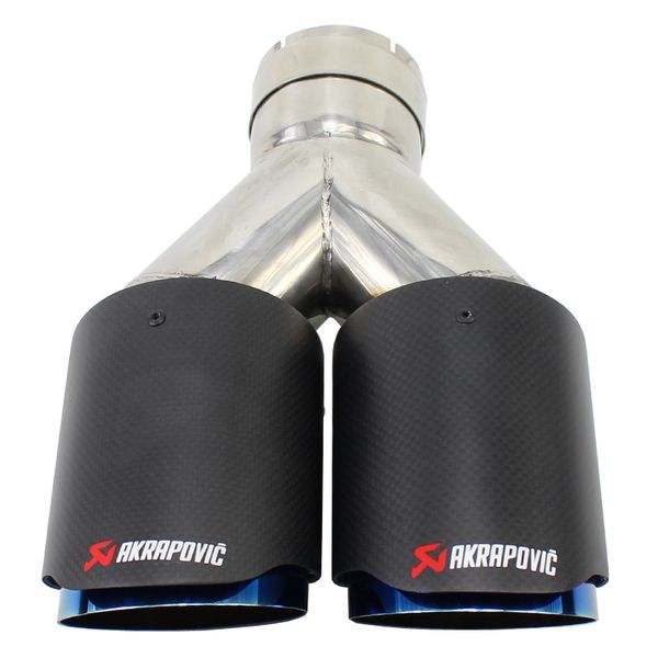 1pc: inlet 51mm 54mm 57mm 60mm 63mm carbon fiber akrapovic exhaust muffler pipe dual tips car end tailpipe blue burnt
1pc: inlet 51mm 54mm 57mm 60mm 63mm carbon fiber akrapovic exhaust muffler pipe dual tips car end tailpipe blue burnt