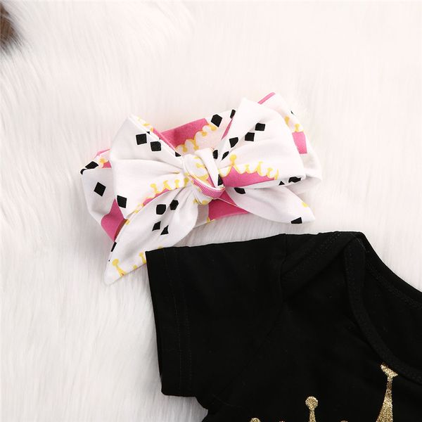 canis 2019 new infant baby girls crown bodysuits pants leggings headband 3pcs cute clothing baby girl outfits set, White
canis 2019 new infant baby girls crown bodysuits pants leggings headband 3pcs cute clothing baby girl outfits set, White