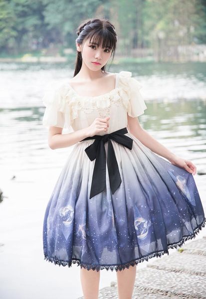 elegant and elegant print girl lolita dress stylish and sweet japanese dress lolita short sleeve, Black;red
elegant and elegant print girl lolita dress stylish and sweet japanese dress lolita short sleeve, Black;red