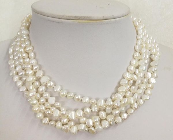 5 rows 28 colors 6x7mm pearl baroque beads choker necklace natural freshwater flat pearl women jewelry, Silver
5 rows 28 colors 6x7mm pearl baroque beads choker necklace natural freshwater flat pearl women jewelry, Silver