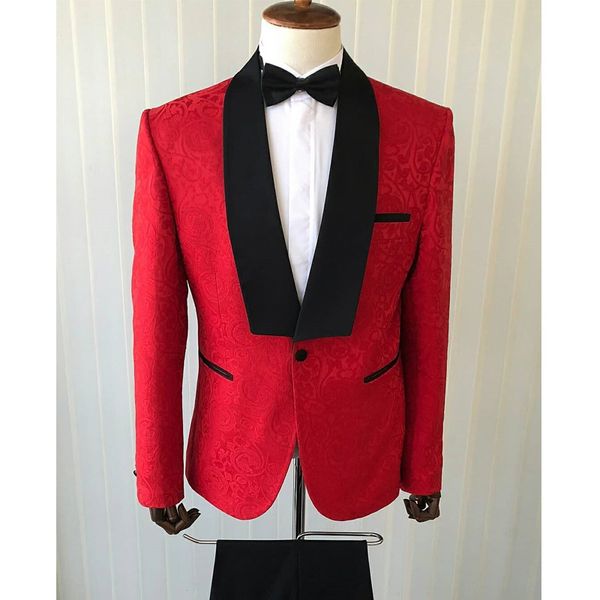 red jacquard pattern men suits for wedding groom tuxedos black shawl lapel two piece jacket pants slim fit male blazer, Black;gray
red jacquard pattern men suits for wedding groom tuxedos black shawl lapel two piece jacket pants slim fit male blazer, Black;gray