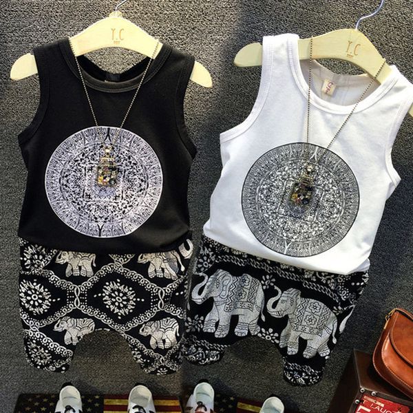 saileroad 1-5 years boys fashion short sleeve clothes set kids retro style elephant cartoon tee +pants set children clothing, White
saileroad 1-5 years boys fashion short sleeve clothes set kids retro style elephant cartoon tee +pants set children clothing, White