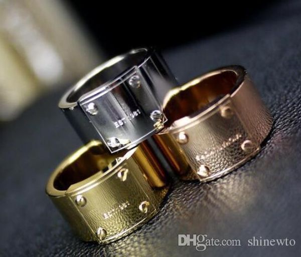 fashion lady 316l titanium steel four rivets letter m wedding engagement 18k gold plated wide rings 3 color size6-9, Slivery;golden
fashion lady 316l titanium steel four rivets letter m wedding engagement 18k gold plated wide rings 3 color size6-9, Slivery;golden