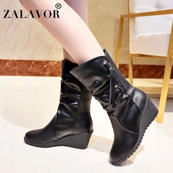 zalavor women half short boots winter keep warm fur wedges shoes women fashion zipper round toe casual black boots size 35-41
zalavor women half short boots winter keep warm fur wedges shoes women fashion zipper round toe casual black boots size 35-41