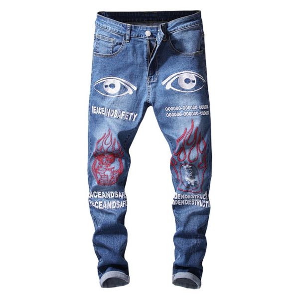 mcikkny retro men's pencil pants straight slim casual denim jean pants blue ripped patchwork denim trousers for male washed
mcikkny retro men's pencil pants straight slim casual denim jean pants blue ripped patchwork denim trousers for male washed